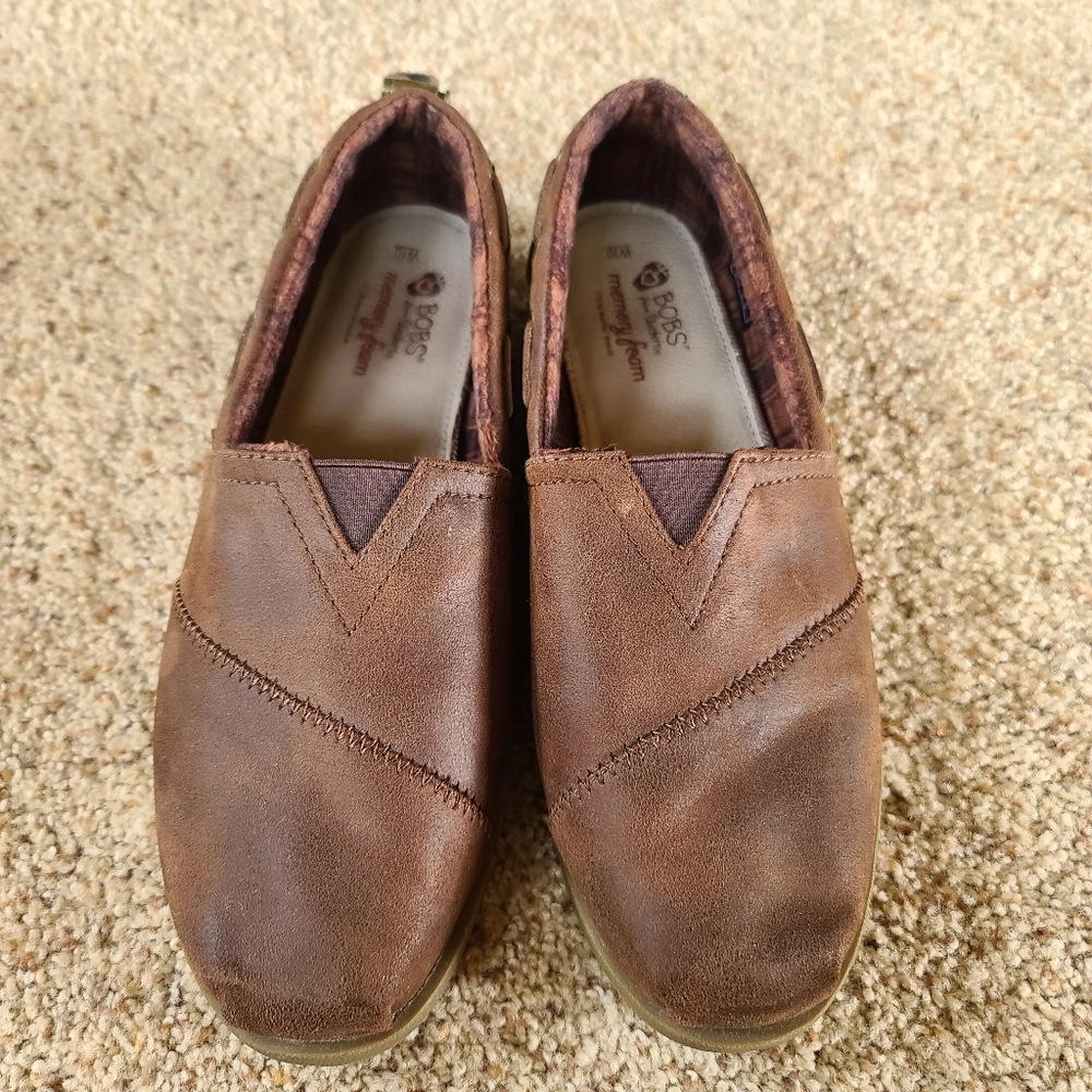 Bobs By Skechers Leather Insole Shoes Size 10